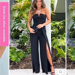 Saved by the dress strapless jumpsuit